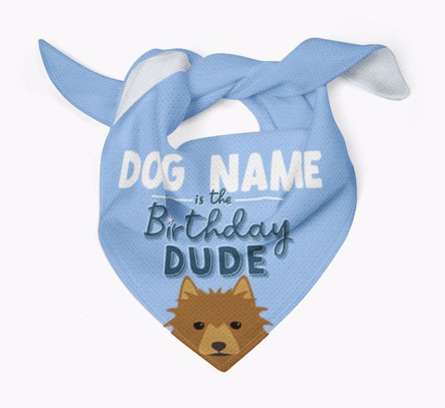 Birthday Dude: Personalised {breedFullName} Bandana